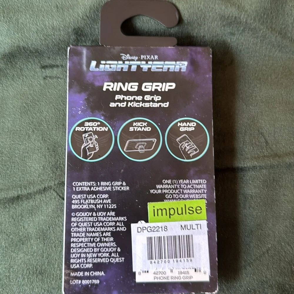 Disney Lightyear Ring Grip - Black and Blue